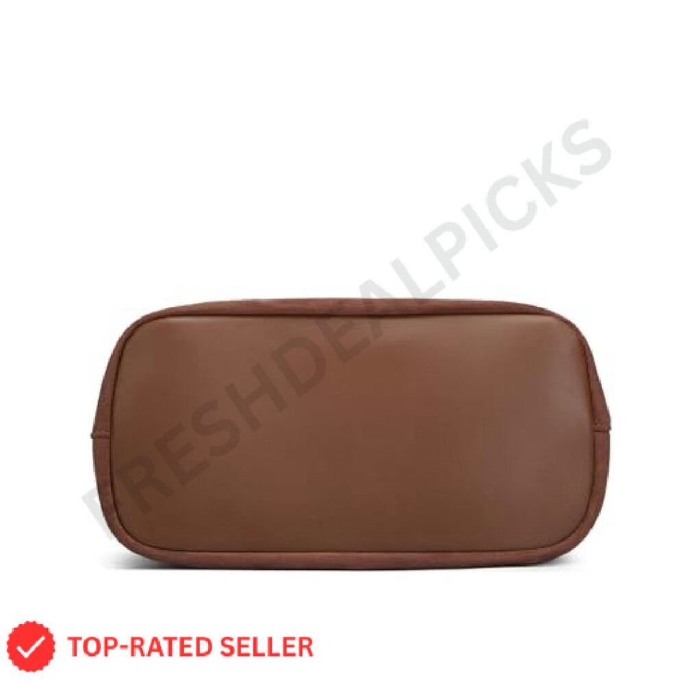 Brown Leather Bow-Accent Hobo Bag - Women - Picture 6 of 8